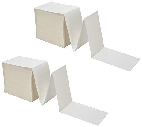 9527 Product Fanfold Thermo-Etiketten, weiß, perforiert, 2 Stapel, insgesamt 2000 Etiketten, 4 x 6 Stück