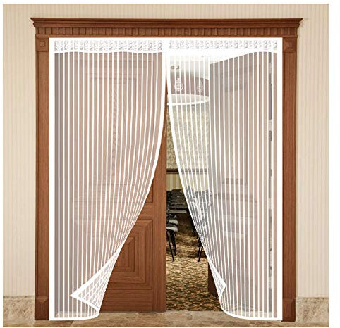 Porta Zanzariera Magnetica,70x210cm Tenda Zanzariera Magnetica per Porta,Facile Montaggio,Senza Perforazion,Si Chiude Da Sola,Impedendo Agli Insetti Di Entrare