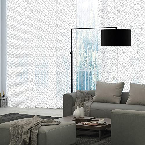 MADECOSTORE Panneau Japonais tamisant Motif Tokyo 50cm - Blanc - L x H