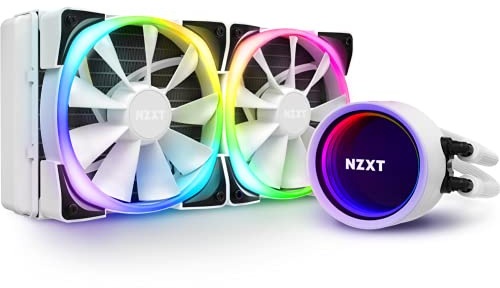 NZXT Kraken X53 RGB 240 mm - RL-KRX53-RW - Raffreddatore a liquido CPU AIO RGB - Design a specchio infinito rotante - Alimentato da CAM V4 - Connettore RGB - Ventole per radiatore Aer RGB V2 da 120 mm