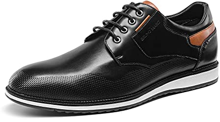 Bruno Marc Herren Casual Schnürhalbschuhe Derby Bequeme Sneaker ins Büro,Size 43,Schwarz,SBOX2226M-E