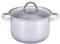4BIG.fun Kochtopf 2 L Edelstahl Suppentopf 16 cm mit Glasdeckel Induktion Schmortopf Bratentopf Topf