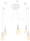 iDEGU Retro-Kronleuchter, 5 Arme, Hängeleuchte, DIY, kreativ, Deckenleuchte, Spinne, verstellbar, 150 cm, Vintage, Deckenlampe mit E27-Fassung für Esszimmer (weiß, 5 Lichter)