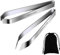 Fish Bone Tweezers with Portable Bag, 2 Styles Fish Tweezers Professional Stainless Steel Flat and Slant Pliers Remover Set for Kitchen Salmon Trout (2 Pcs)