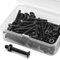 40 Juegos M4 x 20mm Kit de Pernos y Tuercas de Cabeza Hueca Hexagonal Redonda Plana 304 Acero Inoxidable Óxido Negro, Tornillos Para Muebles
