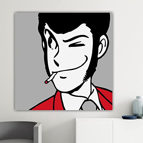 Quadro Lupin Riproduzione Artistica - Quadro su tela pronto da appendere con kit montaggio incluso arredamento casa e ufficio - 70x70cm