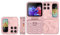 I18pro Mini Foldable Flip Mobile Phone with 2.4 Inch Screen, Dual SIM Big Buttons LED Flashlight Senior Basic Cell Phone, Easy to Use Cell Phone for Seniors(Color:Pink)