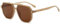 LOJUDI Retro Sonnenbrille Damen Herren 70er Jahre Vintage Eckig Pilotenbrille Groß Gläser Brille für UV400 Schutz-Braun/Braun Gläser
