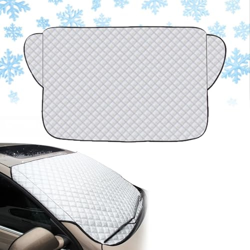 Frontscheibenabdeckung Winter,Abdeckung Faltbar Sonnenschutz Frontscheibe,Sonnenschutz Auto Frontscheibe, Auto Scheibenabdeckung Winterschutz für die gegen Schnee,Frost,Staub,Sonne，Auto/SUV Fahrzeuge