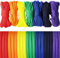 aufodara 7er Paracord Regenbogen Farben Armband Set Seile Schnüre Nylon Seil DIY Handgemachte Webart für Armband Schlüsselanhänger Knüpf Anhänger