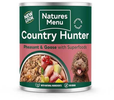 Natures Menu Country Hunter Canned Wet Dog Food - Pheasant and Goose - 6 x 600g