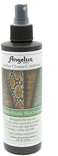 Angelus Reptile Exotic Skin Cleaner & Conditioner 226,8 g | Per stivali, scarpe, borse, portafogli, giacche – Made in USA, Trasparente, 8 Oz