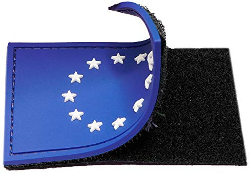 Europäische Flagge Patch -3D- mit fluoreszierenden Sternen mit Klettverschluss für militärische taktische Rucksack Airsoft Cosplay Paintball für Taktische Kleidung - 75 x 50 mm