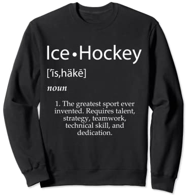 Eishockey Definition Cool School Hockey Team Uniform Hockey Sweatshirt