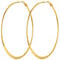 PROSTEEL 80mm große Runde Ohrringe für Damen Mädchen 18k vergoldet flache Creolen Hoop Ohrringe Hoop Earrings trendige Kreolen Schmuck Accessoire