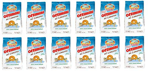 12x Divella Ottimini al Limone Italienische Shortbread Kekse mit Zitrone 400g biscuits cookies 100% italienische Zitronen