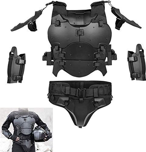 Airsoft Tactical Armor Set, Einstellbarer taktischer Molle-Brustschutz, Einstellbarer Kampfgürtel für den Ellbogen-Schulterschutz, CS-Rollenspiel-Filmkostüm