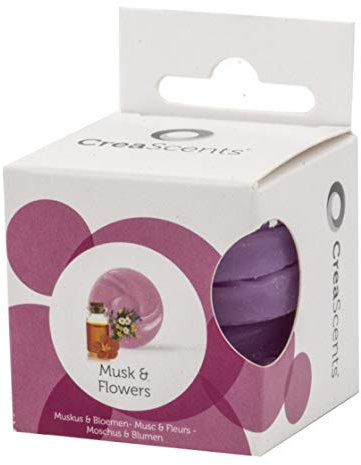 Creascent Scentchips Moschus und Blumen (6 Stück in einer Box), Aromachips, Duftwachs Duftchips