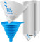 BenBow Filtro per Vernice 125µ x 1000 Pezzi - Filtro monouso in Carta con Tessuto in Nylon e Comodo Imbuto in Silicone - per filtrare Vernici e Colori da impurità