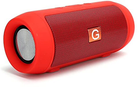 VBESTLIFE Tragbarer Drahtloser Subwoofer-Lautsprecher, Bluetooth 4.2 Unterstützt U-Disk-Wiedergabe FM-Radio-Lautsprecher, für Zuhause(rot)