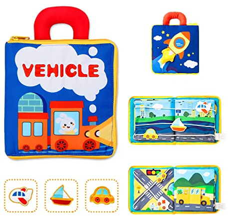 Richgv Baby Spielzeug Busy Book 6-24 Monate, Vorschulische Lernfähigkeiten Fühlbuch, Stoffbuch Ab 6 Monate, Quiet Book 1 Jahre Geschenk für Kleinkinder Jungen Mädchen