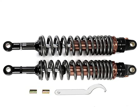 Hegeiisy 360mm 380mm 400mm 420mm Universal Motorrad Stoßdämpfer Hinterradaufhängung ATV Quad Scooter Dirt Bike für YZF R1 YZF R6 YZF 125 (Titanfarbe, 15.74 zoll 400mm)