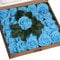 Anaoo Rosa Fiori Artificiali Finte 25 Pezzi Schiuma Aspetto Reale Regolabile Rose Finti Decorazioni per DIY Matrimoni Mazzi Nozze Nuziale Centrotavola Arrangiamenti Festa Bambino Casa, Blu