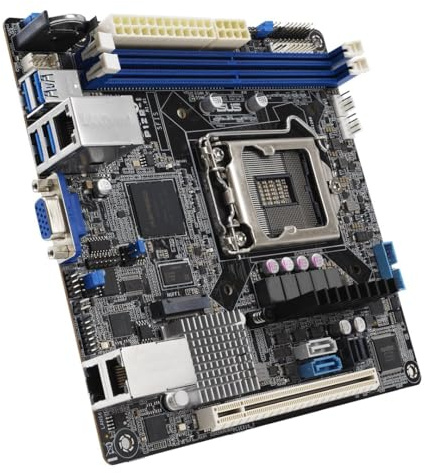 Asus P12R-I - Motherboard - MinI-Itx - Lga1200-Sockel - C252 Chipsatz - Usb 3,2 Gen 1 - 2 X Gigabit Lan - OnboarD-Grafik (90sb0a70-M0uay0)