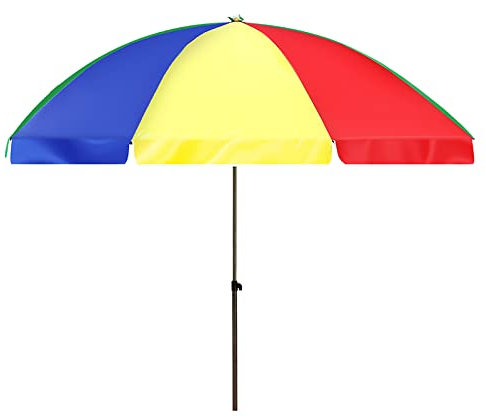 SANJIANG Sonnenschirm Für Den Balkon Marktschirm Knickbar Gartenschirm Rund Für Garten, Balkon Und Terrasse Höhenverstellbar,Multicolor