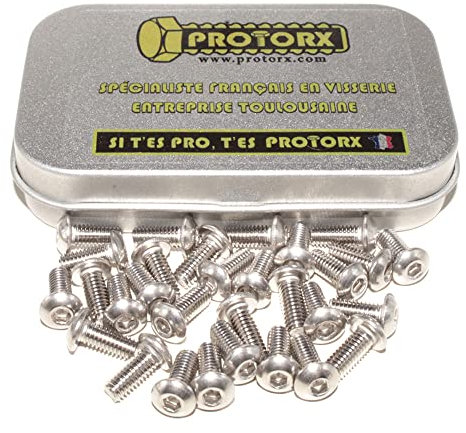 Vis Inox À Métaux Tête Bombee M4 x 10mm : Boite 30pcs (TBHC) | Six Pans Creux Hexagonale - Acier Inoxydable Metal A2 | Visserie Quincaillerie Bricolage Réparation Pour Usage Exterieur-Interieur