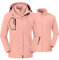 donhobo Damen Jacken 3-in-1 Fleece Gefüttert Winterjacke Winddicht Warm Verdickte Softshelljacke Wasserdicht Outdoor Wanderjacke Funktionsjacke Pink XS