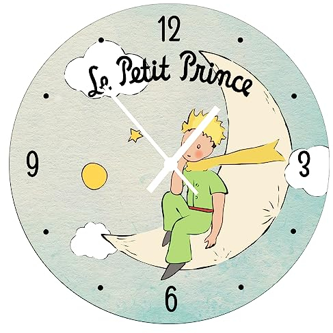 Enesco Le Petit Prince 525677 Holzuhr, 28 cm, Mond, Mehrfarbig