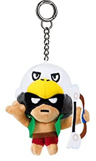 Brawl Stars BO Action Plüschtier zum Anklippen, 13 cm hoch, Sammlerstück, Schlüsselanhänger, Plüschtier, offizielles Lizenzprodukt, Geschenk für Videospieler