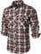 PARKLEES Chemise décontractée pour homme - Coupe droite - Boutonnée - Carreaux - En flanelle - Avec poches, Rouille., XL