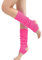 Nanxson Damen Stulpen Gothic Punk Gerippte Gestrickte Beinlinge Harajuku Beinwärmer für Party Sport Freizeitsocken (Rose Rot)