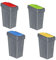 FINE STAR Plastic 50L Litre Kitchen Home Recycle Recycling Bin Office Rubbish Trash Waste Dustbin With Lid (Red,Blue,Yellow,Green)