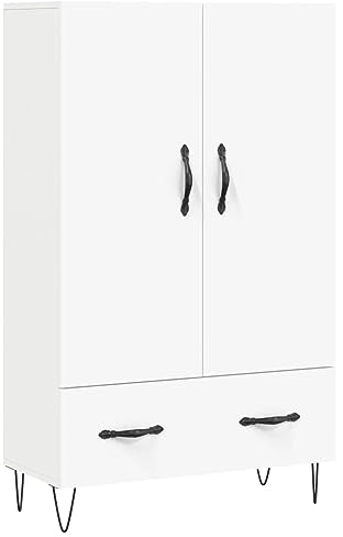 vidaXL Vitrine Schrank weiß 69,5x31x115 cm Composite Holz