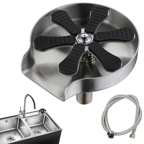 BSEID Lavavajillas para el fregadero de la cocina, lavavajillas para el fregadero, limpiador de tazas para el fregadero de la cocina - 360 grados de rotación de 360 grados, grifo de 9 agujeros,