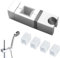 Adjustable Shower Bracket, No-Drill Shower Rail Holder, Fits Multiple Sizes of Shower Rails & Lifting Rods, 360° Angle Adjustment Holder Accessories -- 18x30, 22x22, 25x25, 30x15mm