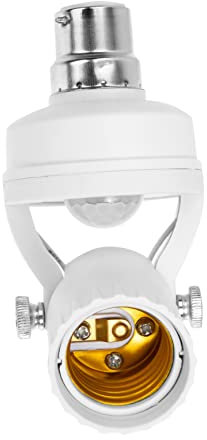 Gadpiparty Sensor Lamp Holder - Adjustable Infrared Motion Sensor Light Socket for Indoor and Outdoor Use - Compatible with E27 Bulbs Ideal for Corridors Staircases and Aisles