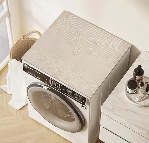 Secadora Protector Cubierta Superior Antideslizante, Secadora Para La Parte Superior Con Tapetes,Cubierta Superior Para Lavadora,Suave, recortable para lavadoras T,55x60cm
