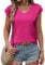 Zeagoo T Shirt Mujer Verano Manga Corta Bordado Top Airy V Cuello Blusa Top Luz Tank Tops Rosa XXL