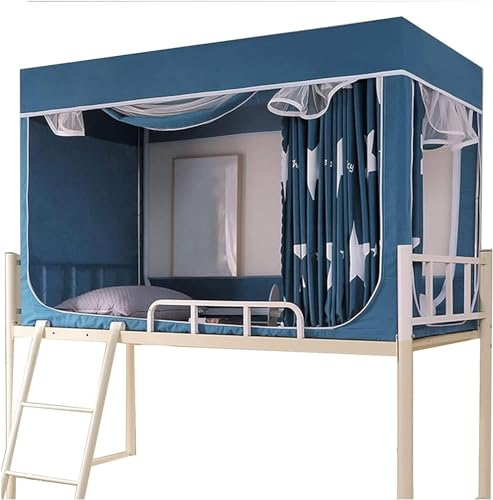Moskitonetz Einzelbett-Zelt-Vorhang Reißverschlusszelte Stilvolles Mückennetz Schlafsaal-Etagenbett-Vorhang Moskitoschutz Beschattung Studentenwohnheim Bett-Moskitonetz Bettwäsche ( Color : B , Size :