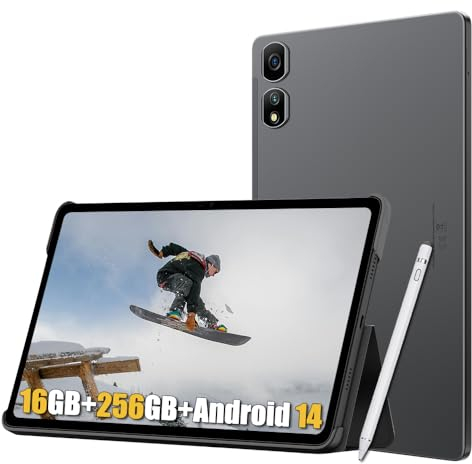 Blackview Tab16 Pro (2025) Android 14 Tablet 11 Zoll, 24GB+256GB/2TB Erweiterung, 4G LTE + 5G WiFi Gaming Tablet 2K FHD+, 7700mAh, PC Mode, OTG, Hülle+Intelligenter Stift, 2 Jahre Garantie, Schwarz