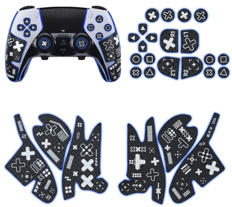 JEMDO Controller Performance Grips kompatibel mit dem Playstation 5 DualSense Edge Controller, PS5 Anti-Rutsch-Aufkleberband, schweißabsorbierende Abdeckung, PS5 Edge Zubehör.