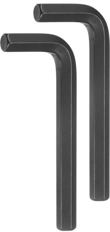 QUARKZMAN 2PCS Innensechskantschlüssel 12mm L-Form Metrische Sechskantschlüssel aus Chrom-Vanadium-Stahl Reparaturwerkzeug für Heimreparaturen, Schwarz