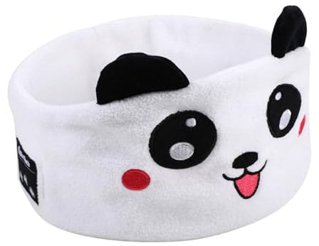 Wireless Sleep Headband Headphone - Cartoon Headphones for Childrens, Bluetooth V5.0, Ultra-thin Speaker, Adjustable Volume Hi-Fi Stereo for Elastic Headband, Gift for Children (White)