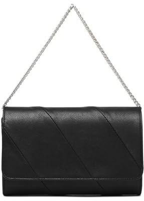 Miss Lulu Women's Wedding Clutch for Prom, Travel Shoulder Crossbody Bag –Elegant Evening Handbag for Party, Lady Summer Gift Purse (Black)