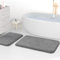 wyewye Mikrofaser-Badteppiche, 2 cm, super dick, super saugfähig, Badezimmerteppich, 50 x 80 cm und 40 x 60 cm, Grau