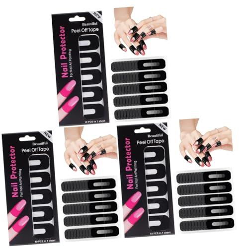 Healvian Sets Nail Polish Protectors Nail Guard Stickers for Gel Polish Cuticle Protector Sheets